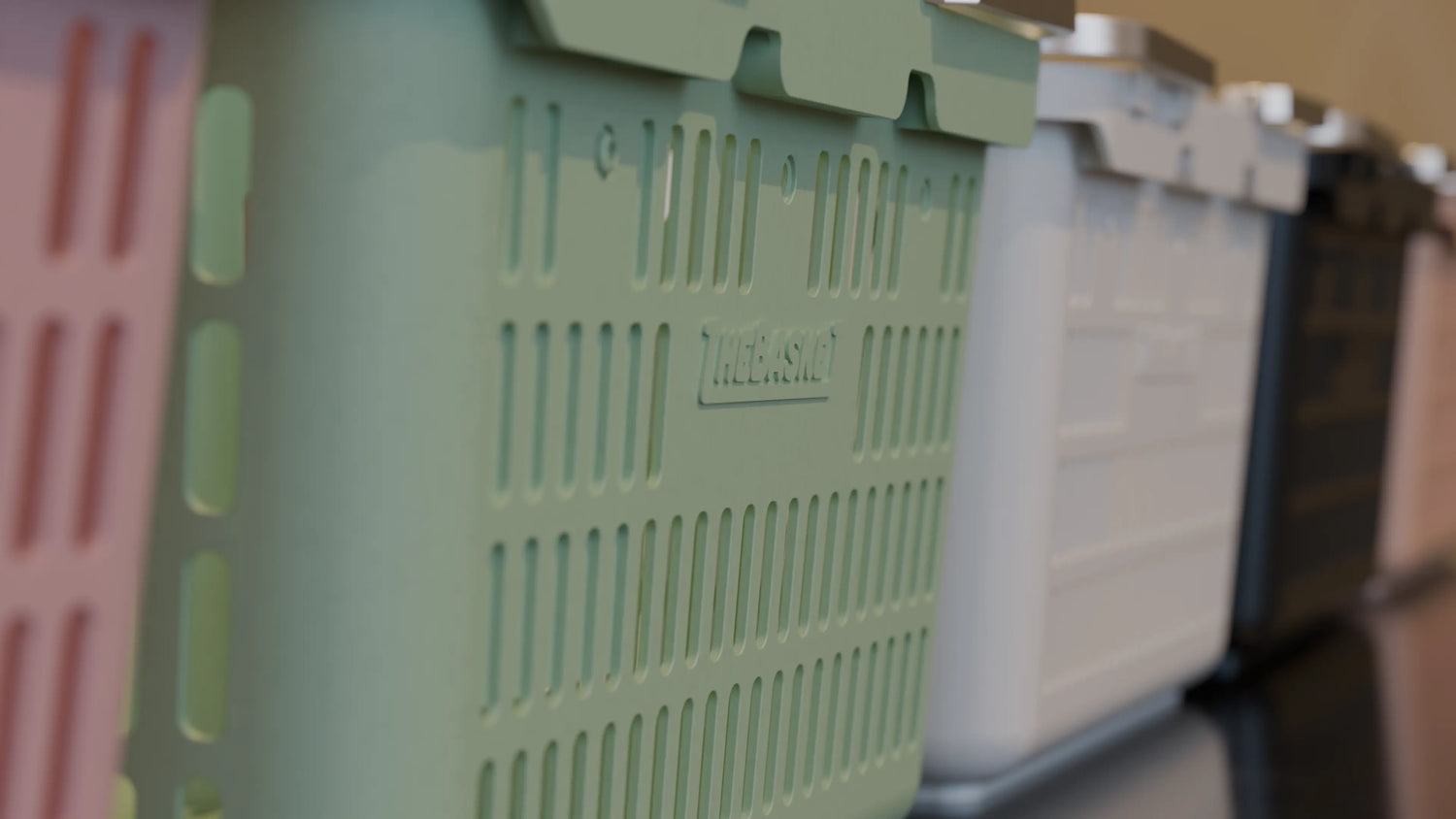 The Basket Shopping Basket in a variety of colors, low angle view