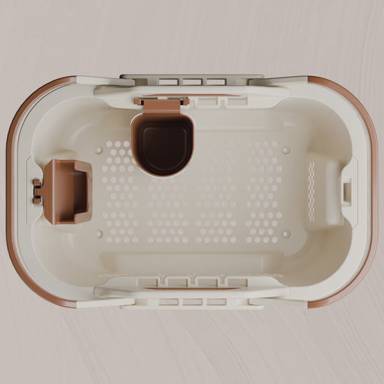 a video slideshow plays of the basket in a variety of colors and configurations.