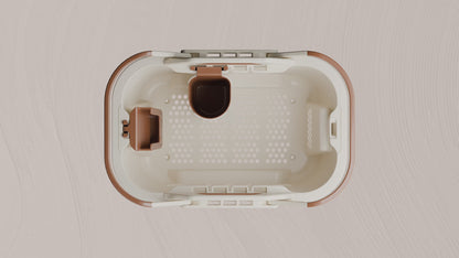 a video slideshow plays of the basket in a variety of colors and configurations.